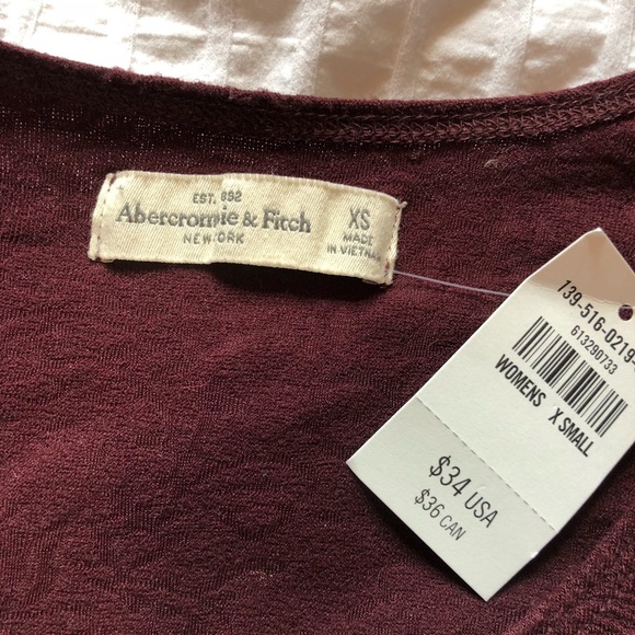 ๐ BNWT ABERCROMBIE long sleeve crop top - Picture 8 of 8